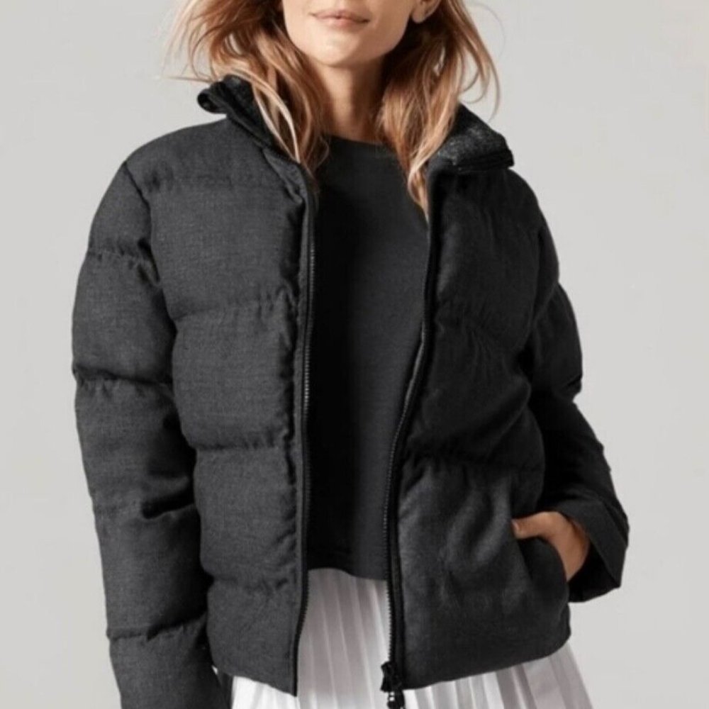 Allbirds Puffer Jacket in Charcoal Wool Blend‎
